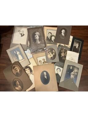 Antique Vintage Lot of Black and White Portraits Photographs More than Pictured